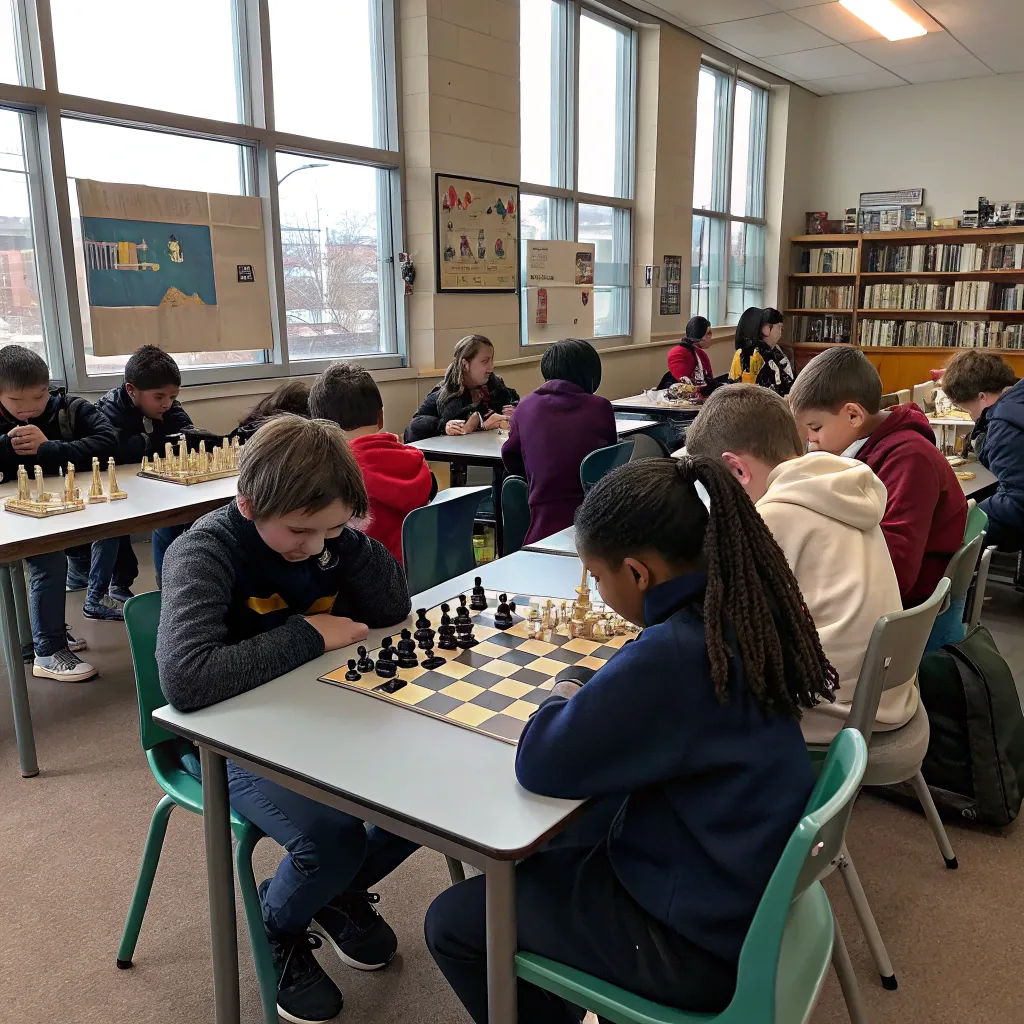 Chess class in session